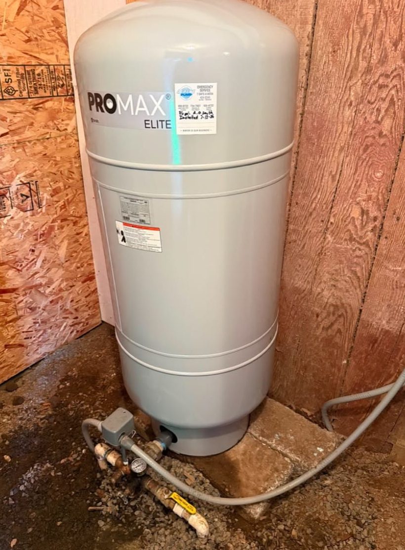 Pressure Tank Installation